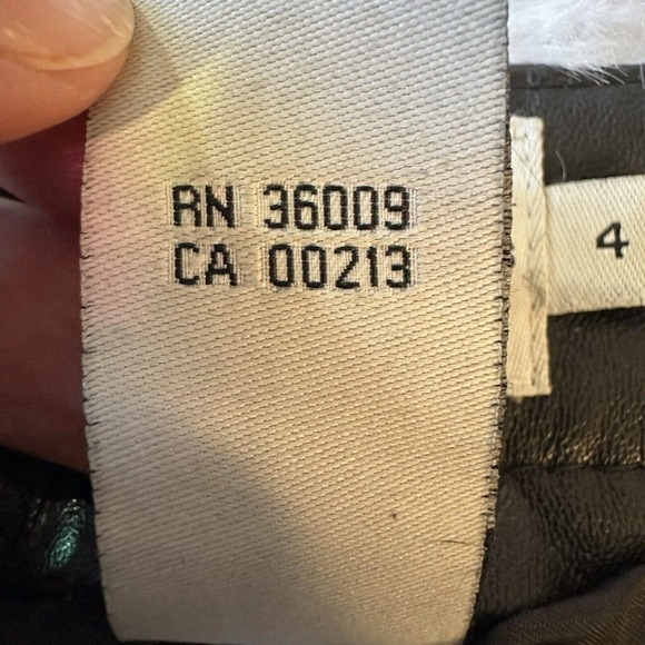 Calvin Klein Leather Pants Women 4 Straight Leg Midrise Y2K Mob Wife - Picture 8 of 11